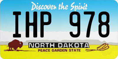 ND license plate IHP978