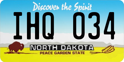 ND license plate IHQ034
