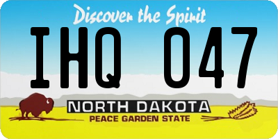 ND license plate IHQ047