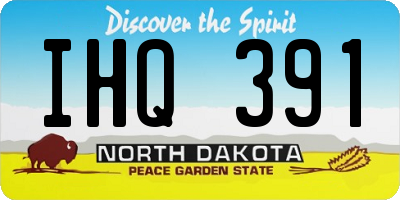 ND license plate IHQ391