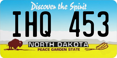 ND license plate IHQ453