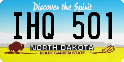 ND license plate IHQ501