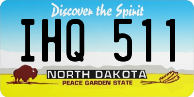 ND license plate IHQ511