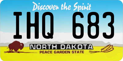 ND license plate IHQ683