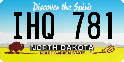 ND license plate IHQ781