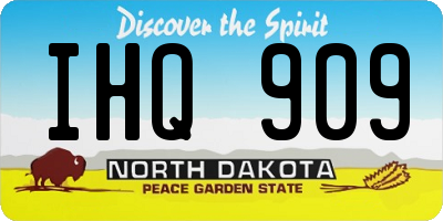 ND license plate IHQ909