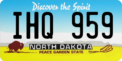 ND license plate IHQ959