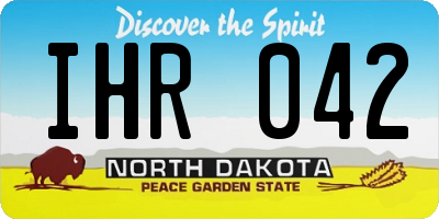 ND license plate IHR042