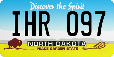 ND license plate IHR097