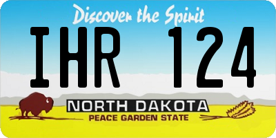 ND license plate IHR124