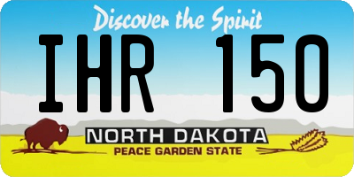 ND license plate IHR150