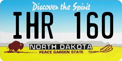 ND license plate IHR160