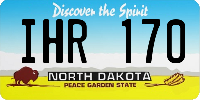 ND license plate IHR170