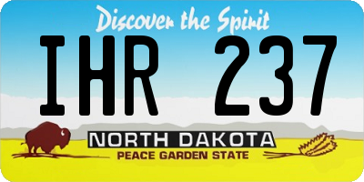 ND license plate IHR237