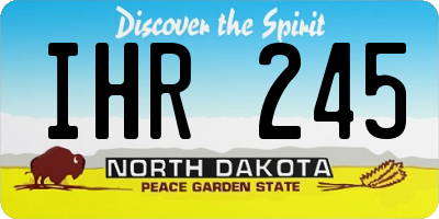 ND license plate IHR245