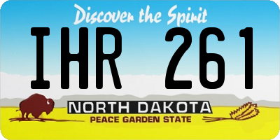 ND license plate IHR261
