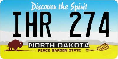 ND license plate IHR274