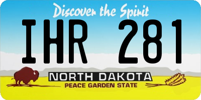 ND license plate IHR281