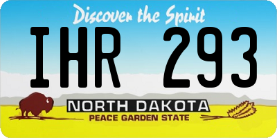 ND license plate IHR293