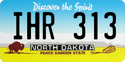 ND license plate IHR313