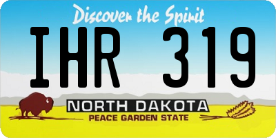 ND license plate IHR319