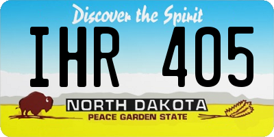 ND license plate IHR405