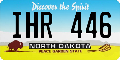ND license plate IHR446