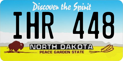 ND license plate IHR448
