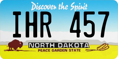 ND license plate IHR457
