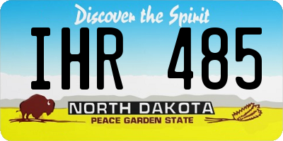 ND license plate IHR485
