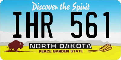 ND license plate IHR561