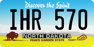 ND license plate IHR570