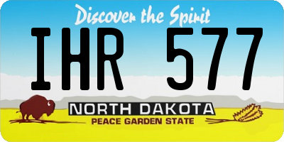 ND license plate IHR577
