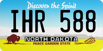 ND license plate IHR588