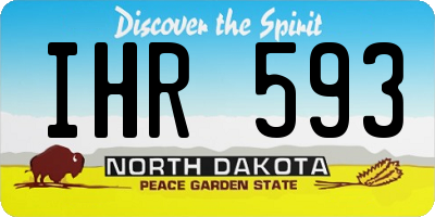 ND license plate IHR593