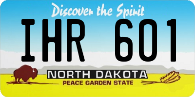 ND license plate IHR601