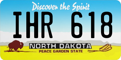 ND license plate IHR618