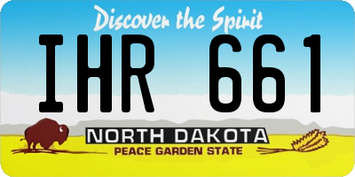 ND license plate IHR661