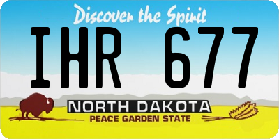 ND license plate IHR677