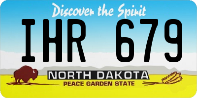 ND license plate IHR679