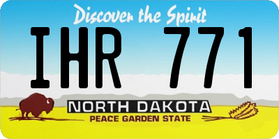 ND license plate IHR771