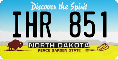 ND license plate IHR851