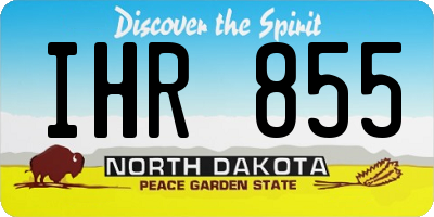 ND license plate IHR855