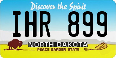 ND license plate IHR899