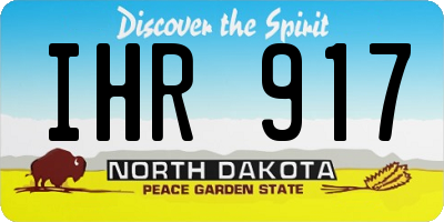 ND license plate IHR917