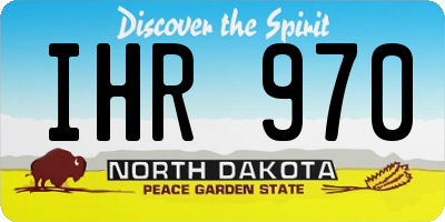 ND license plate IHR970