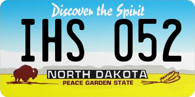 ND license plate IHS052