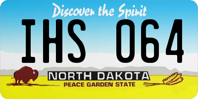 ND license plate IHS064