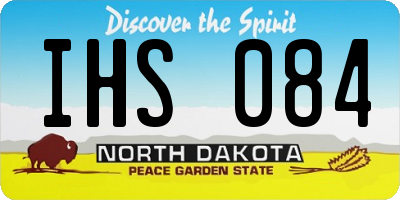 ND license plate IHS084
