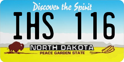 ND license plate IHS116
